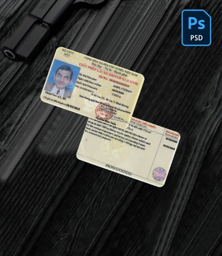 Vietnam driving license PSD